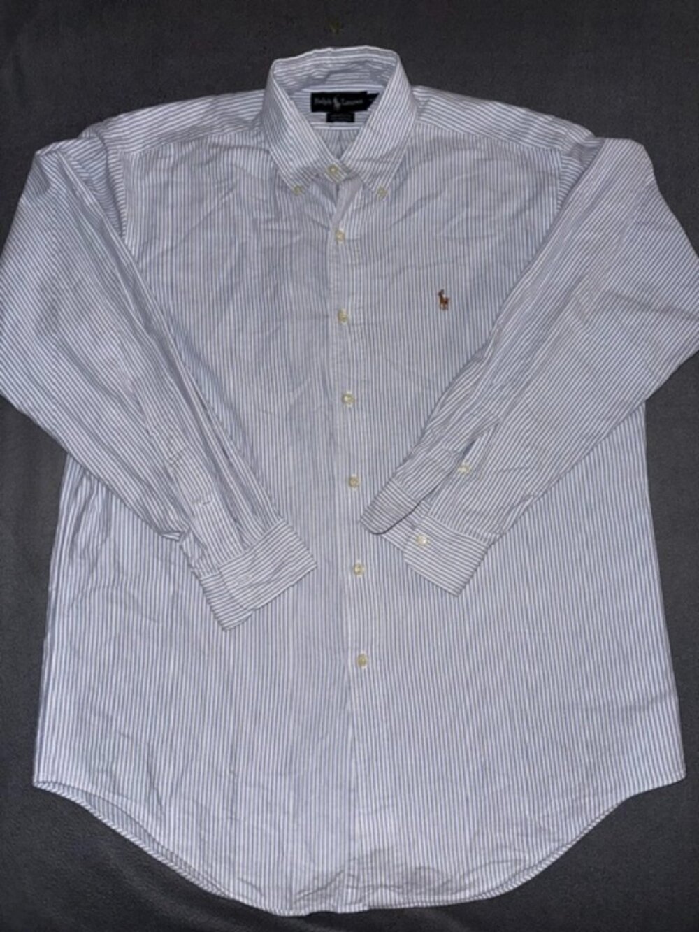 Ralph Lauren Yarmouth Men's Oxford Long Sleeve Striped Button Up 15/33